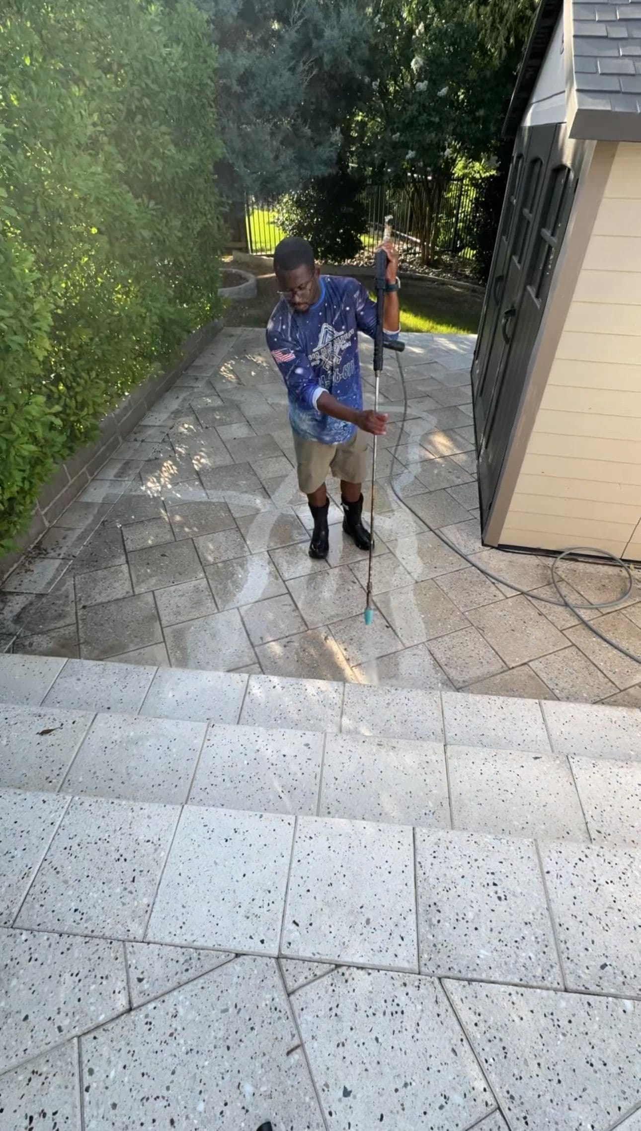 Gallery photos for Transformative Poolside Deck Pressure Washing: Image #1